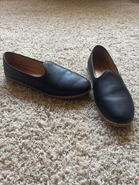 CHARIX Artisan Shoes Black Leather Slip On Loafers Flat‎ Shoes Sz Eu 43 US 11